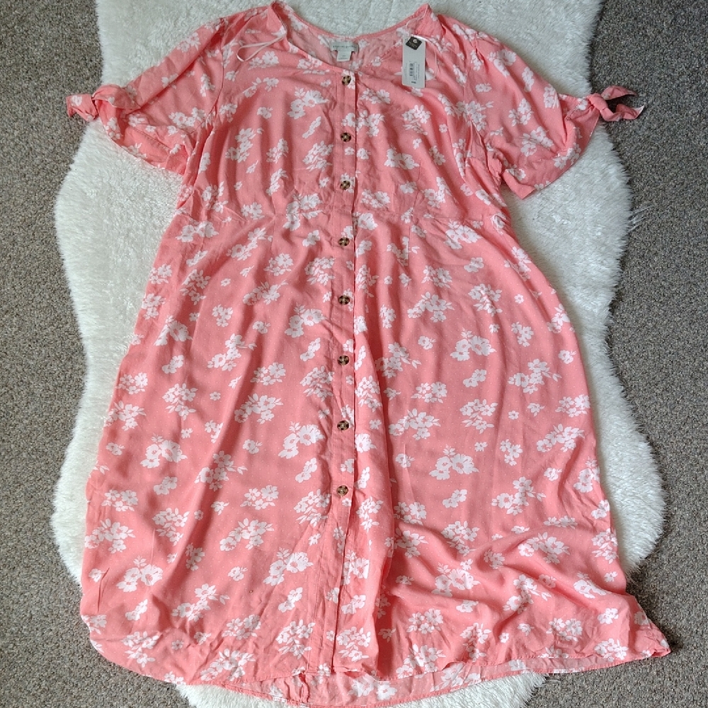 Floral Pink Maternity Dress